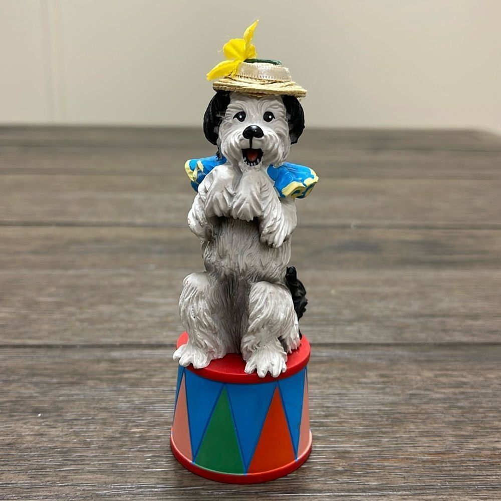 1990 RECO KNOWLES CIRCUS DOG 5” FIGURINE FROM TOMMY THE CLOWN DOLL